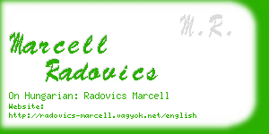 marcell radovics business card